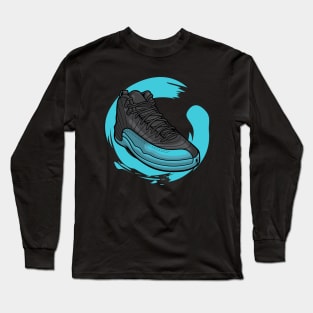 AJ 12 Retro Gamma Blue Sneaker Long Sleeve T-Shirt